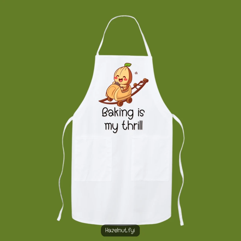 Funny Hazelnut Roller Coaster Apron: Cook Up Laughs in the Kitchen!