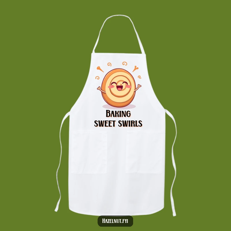Funny Cinnamon Roll Joy Apron: Excited Baker Swirls Bib, The Perfect Funny Gift for Bakers