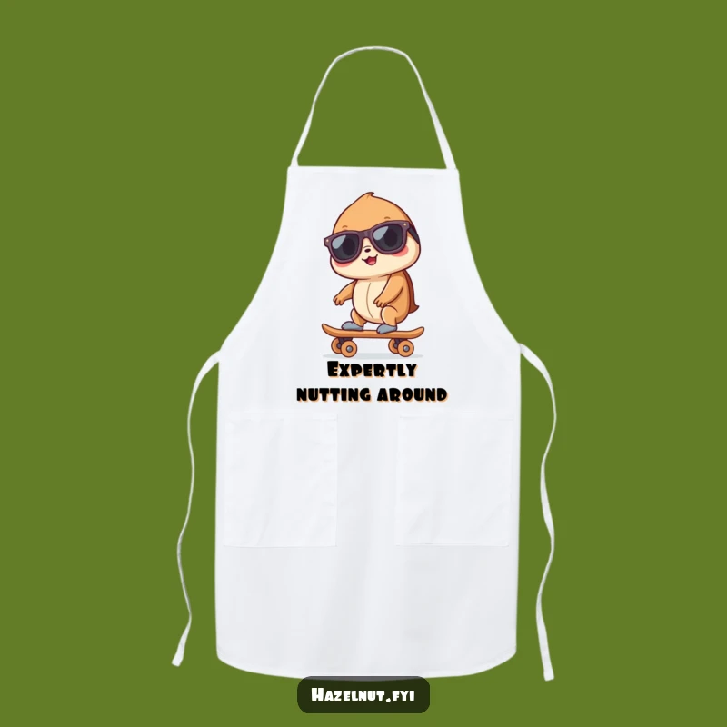 Funny Hazelnut Skater Apron: Cook in Style with this Cool Nut, Great Kitchen Gift