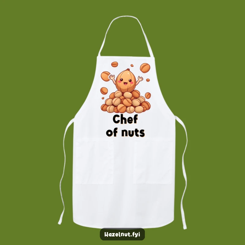 Funny Hazelnut Apron: Happy Roasted Nut Wave Cooking Funny Gift