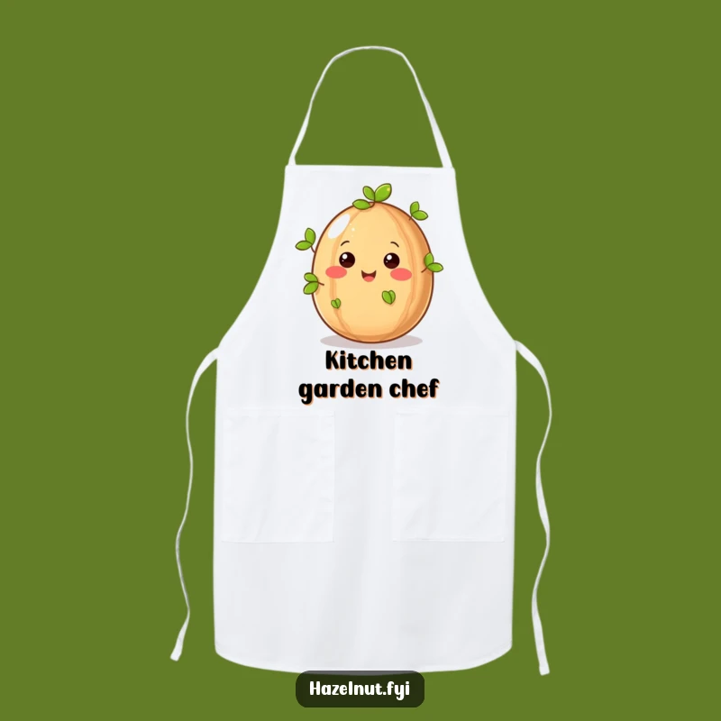 Funny Sprouting Hazelnut Kitchen Apron - Chef's Comical Companion Gift
