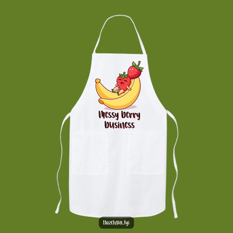 Funny Strawberry Banana Slide Apron - Kitchen Wear with Hilarious Fruit Design