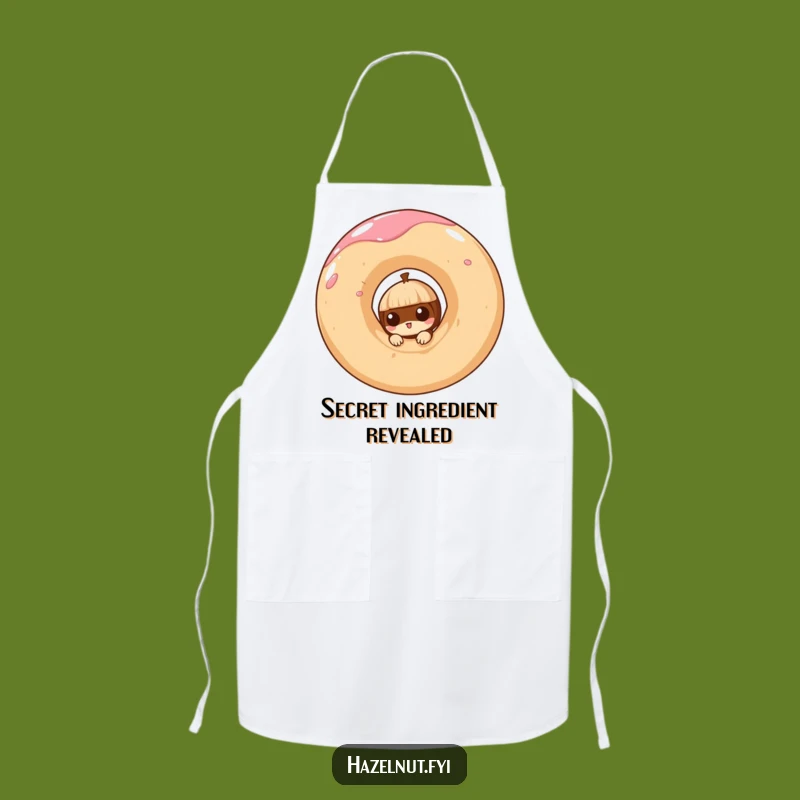 Funny Hazelnut Doughnut Apron: Bake Up Fun & Sweetness!