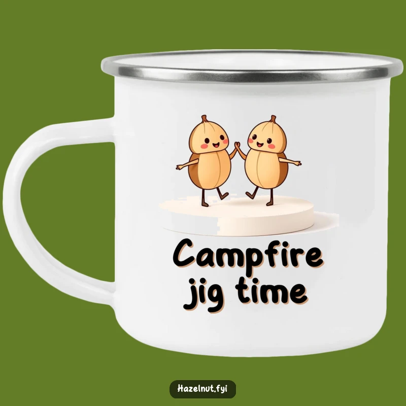 Funny Dancing Hazelnuts Camping Mug: Hilarious Outdoor Companion for Your Morning Brew
