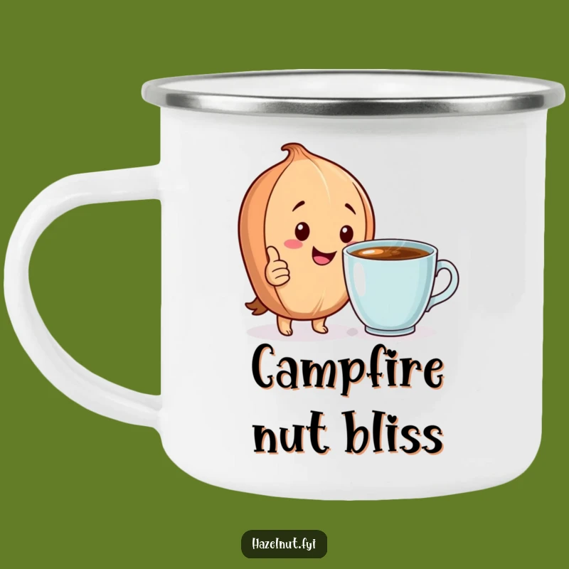 Funny Hazelnut Camping Mug: Nutty Coffee Approval, Outdoor Humor Gift