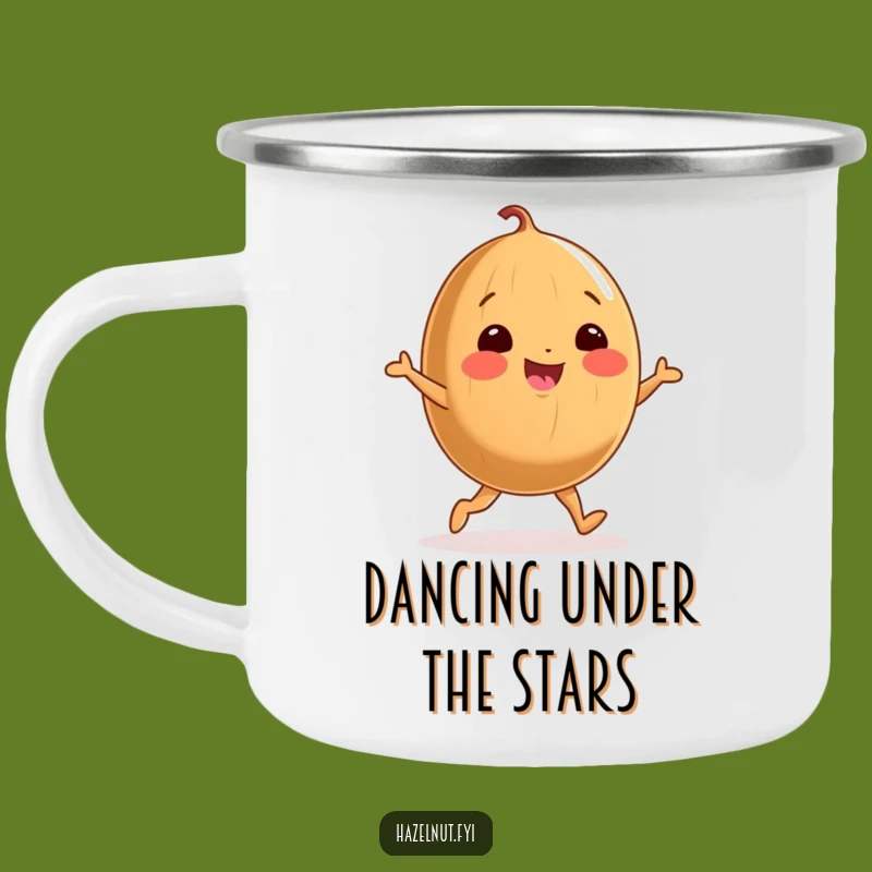 Funny Campfire Dance Mug: Hazelnut Doing a Joyful Dance, Outdoor Fun Gift