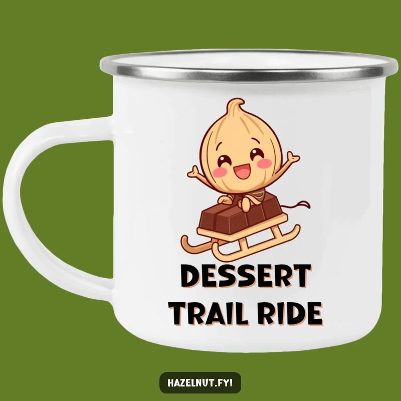 Funny Hazelnut Chocolate Camping Mug: Sweet Adventures Outdoors