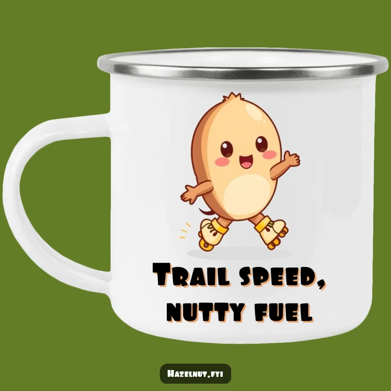 Funny Hazelnut Roller Skates Camping Mug - Zippy Adventure Drinkware Gift