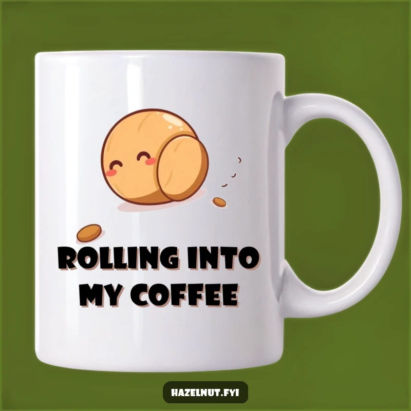 Funny Giggling Hazelnut Rolling Downhill Mug - Hilarious Treat Gift