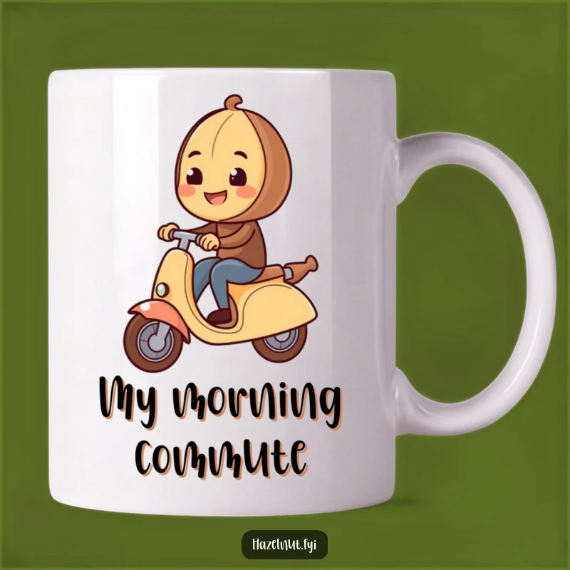 Funny Hazelnut Rolling Pin Scooter Mug - Hilarious Coffee Gift
