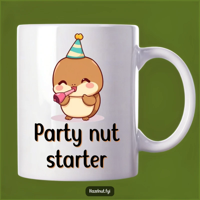 Funny Party Hazelnut Noisemaker Mug: Celebrate with Giggles