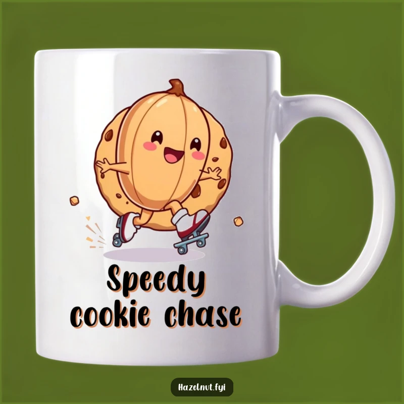 Funny Roller Skating Hazelnut Mug: Hilarious Gift for Skaters and Cookie Lovers