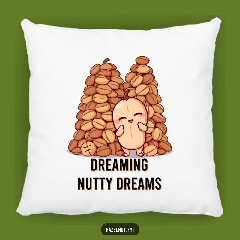 Funny Hazelnut Nutty Pillow: Cozy Winking Pose, Soft & Hilarious Decorative Accent