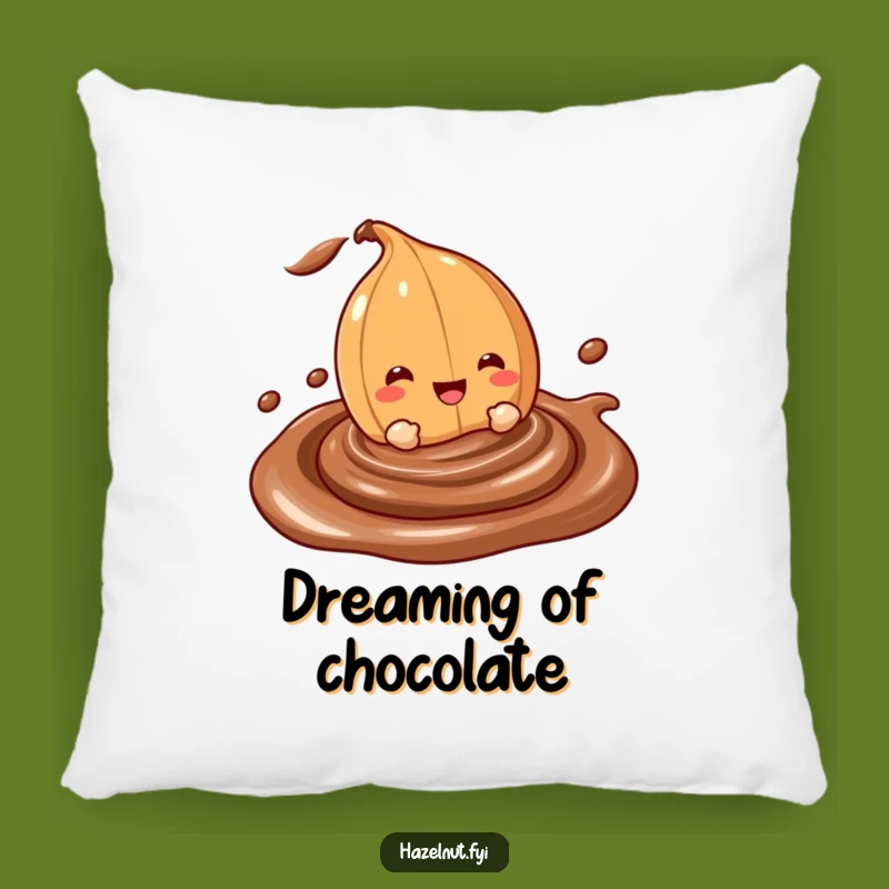 Funny Hazelnut Pillow: Cozy Chocolate Comfort - Soft Funny Gift for Dessert Lovers