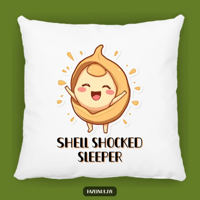 Funny Hazelnut Burst Pillow: Soft Character Cushion for Joyful Naps
