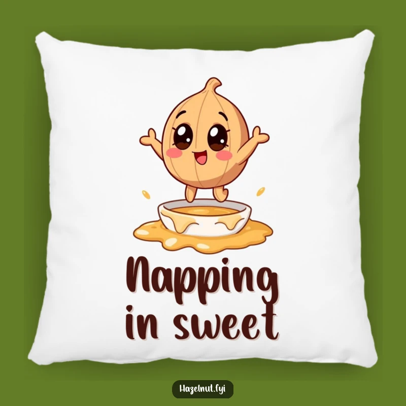 Hazelnut Caramel Leap Pillow: A Funny, Soft Accent for Your Cozy Corner