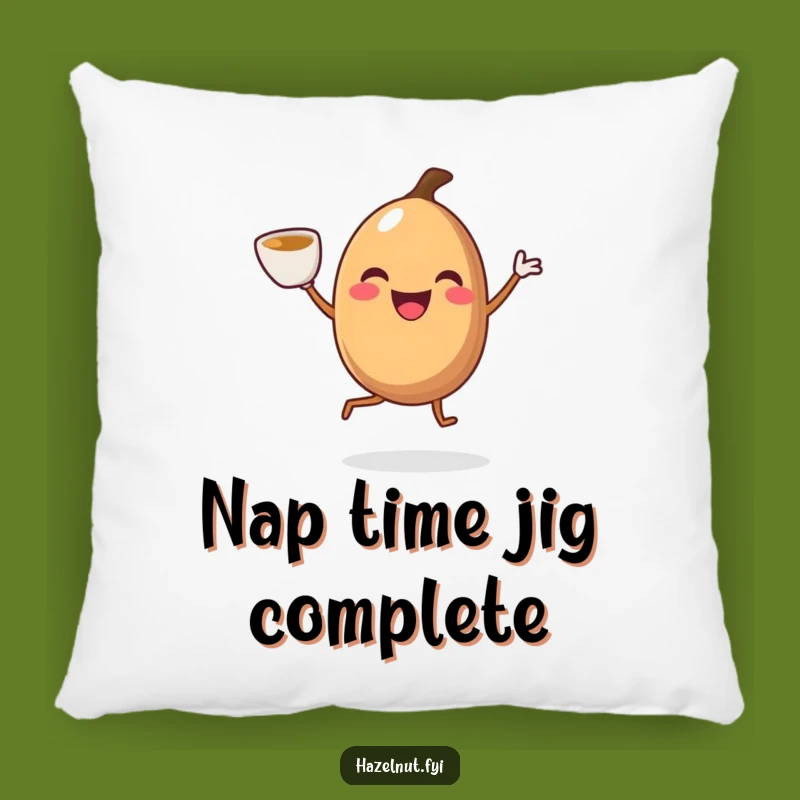 Funny Jiggling Hazelnut Pillow: Comfy & Hilarious Accent for Coffee Nooks