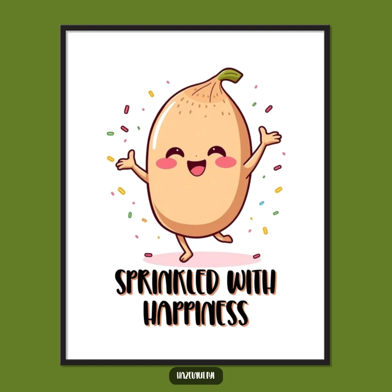 Funny Dancing Hazelnut Art: Instant Download for Cheerful Decor