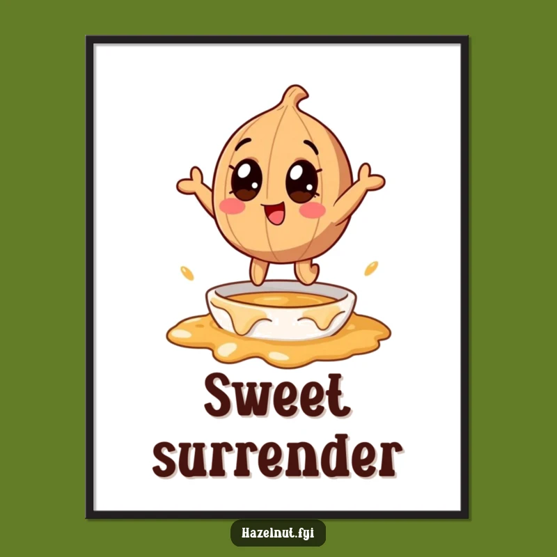 Funny Hazelnut Caramel Leap Digital Art: Instant Sweetness for Your Walls!