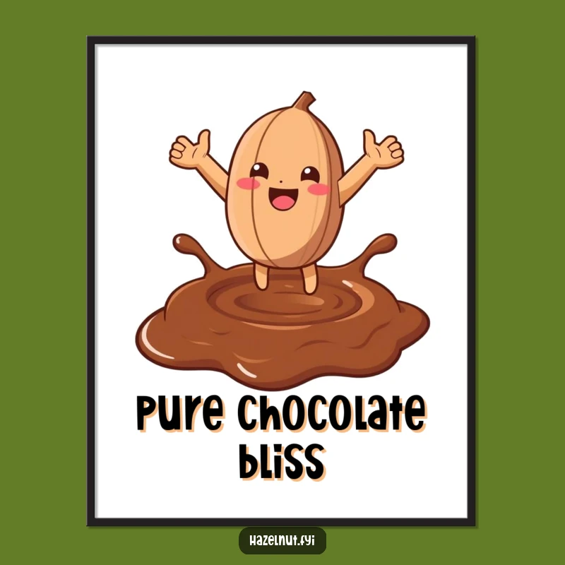 Funny Hazelnut Chocolate Leap Digital Art: Instant Sweetness for Your Walls