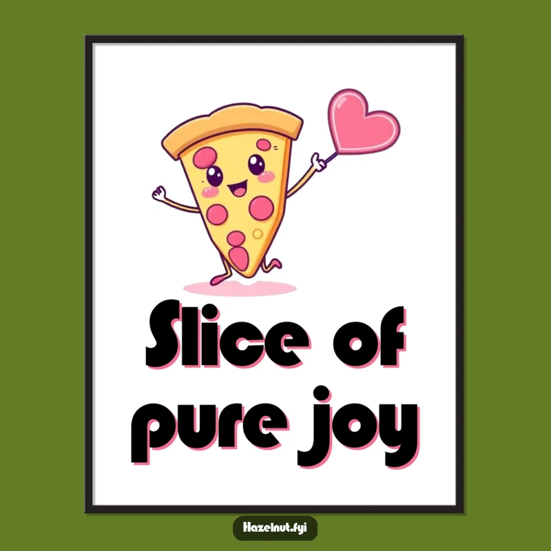 Funny Pizza Digital Art: Dancing Food Ready For Hilarious Framing