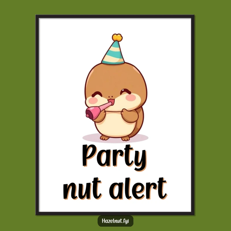Funny Party Hazelnut Art: Instant Download for Festive Decor