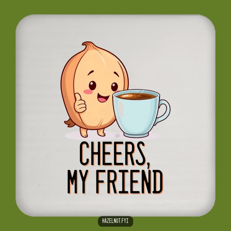 Funny Hazelnut Coaster: Nutty Coffee Coaster, Hilarious Drink Accessory Gift