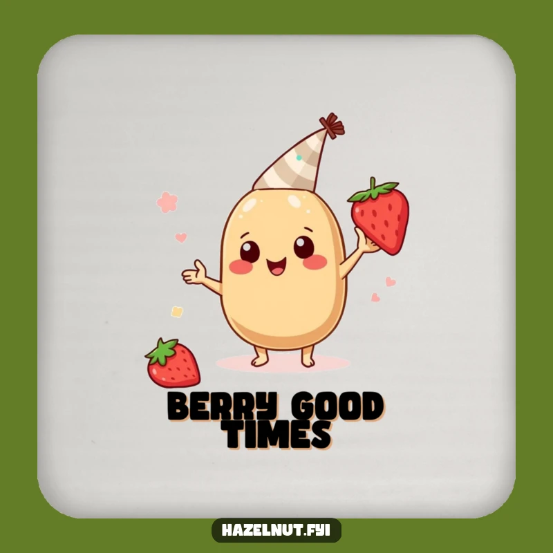 Funny Hazelnut Coasters: Party Vibes for Your Table