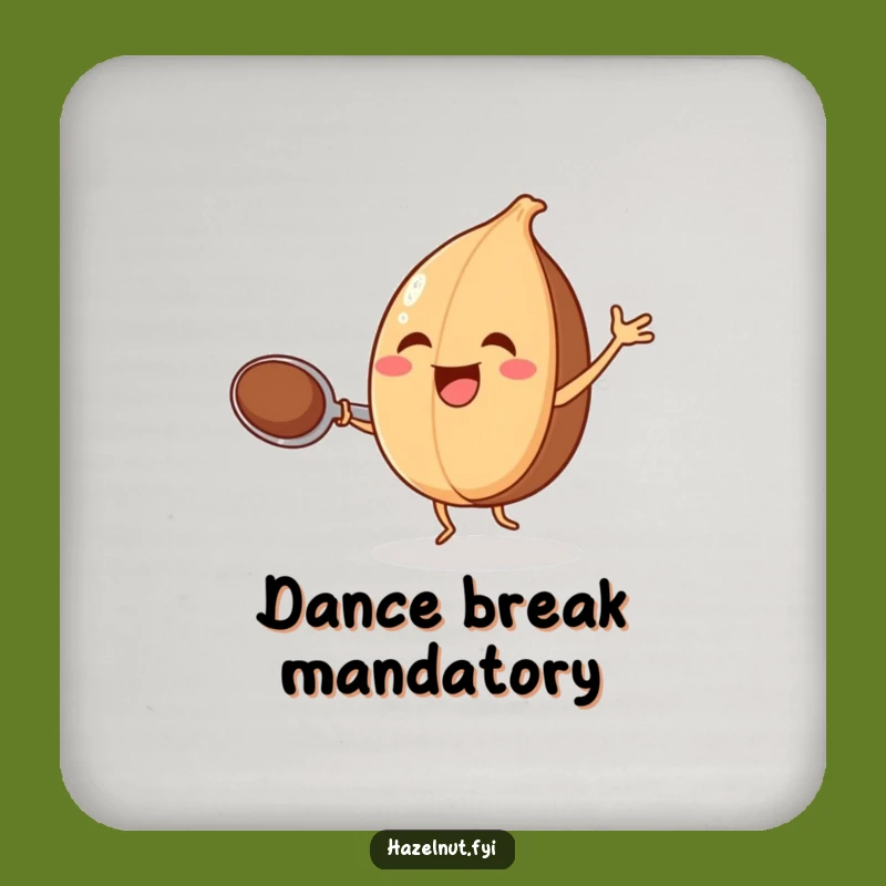 Funny Hazelnut Dance Coaster: Add a Spin of Fun to Your Table!