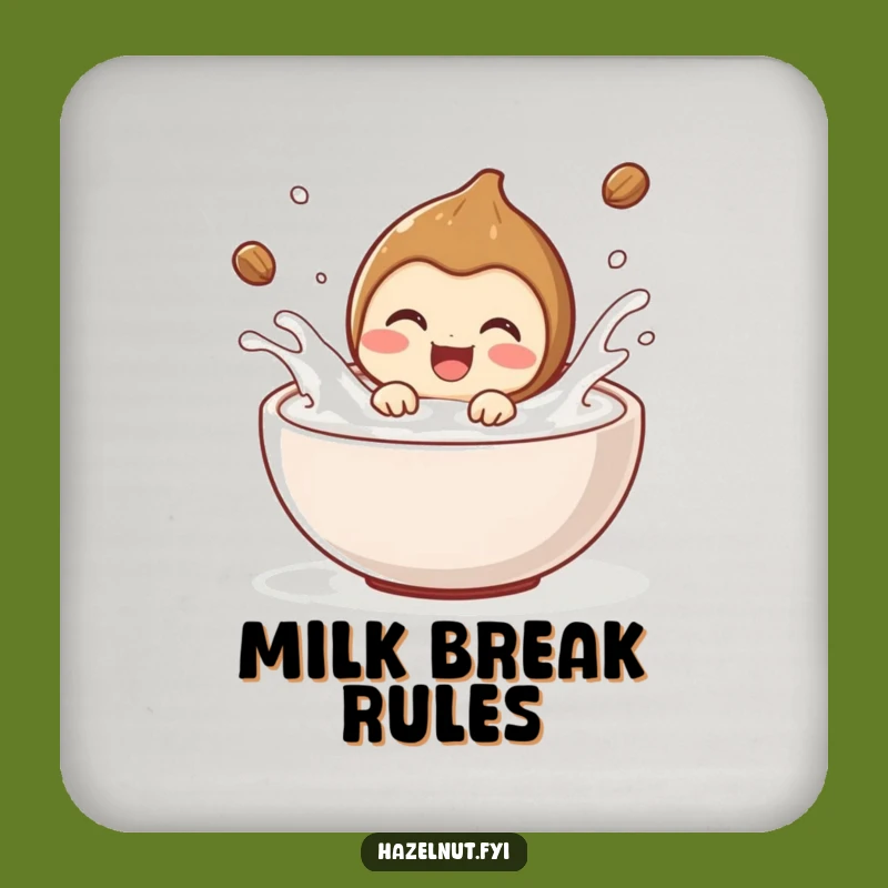 Funny Hazelnut Milk Splash Coaster: Protect Surfaces with Fun - Unique Funny Gift