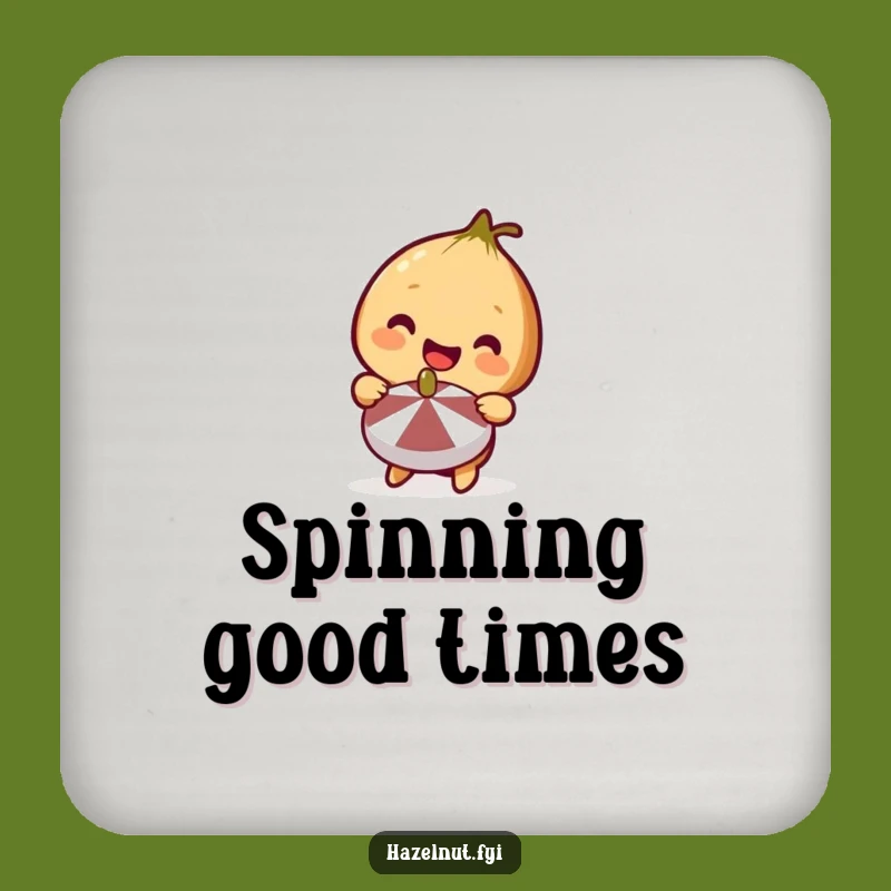 Funny Spinning Hazelnut Coaster - Sip and Play, Perfect Funny Gift