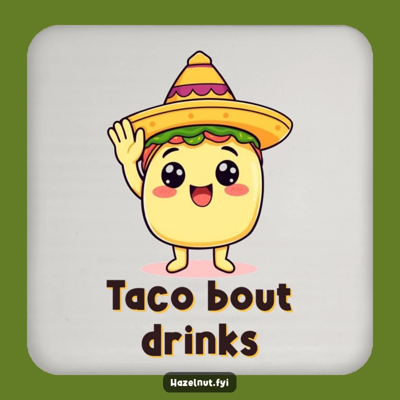 Funny Taco Coaster: Happy Food Protecting Surfaces With Hilarious Charm