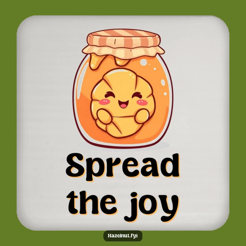 Funny Croissant Jam Coaster: Playful Pastry, Protects Surfaces Hilariously