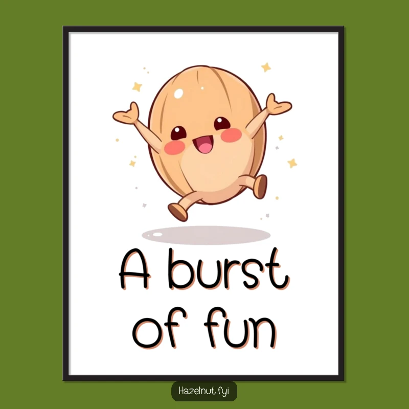 Funny Hazelnut Cartwheel Poster: Decorate with Playful Energy