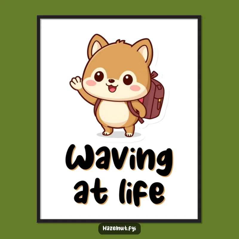 Funny Hazelnut Poster: Add Enthusiastic Wanderlust to Your Walls