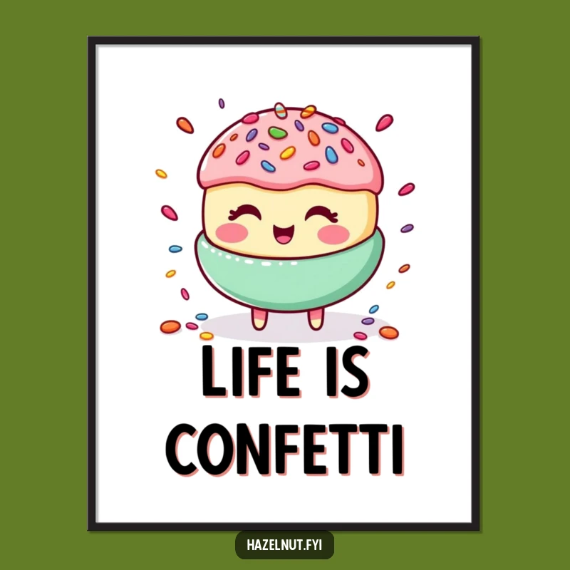 Funny Macaroon Juggling Poster: Cheerful Treat Art, Whimsical & Hilarious Wall Decor