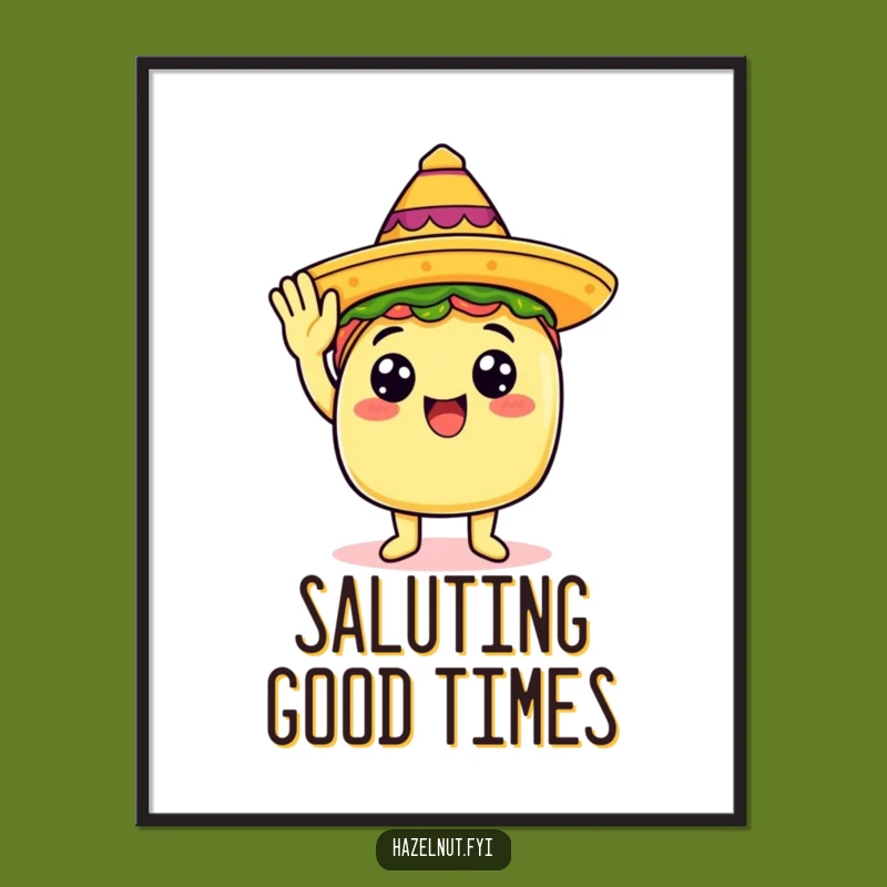 Funny Taco Wall Art: Festive Food For A Hilarious Decor Gift