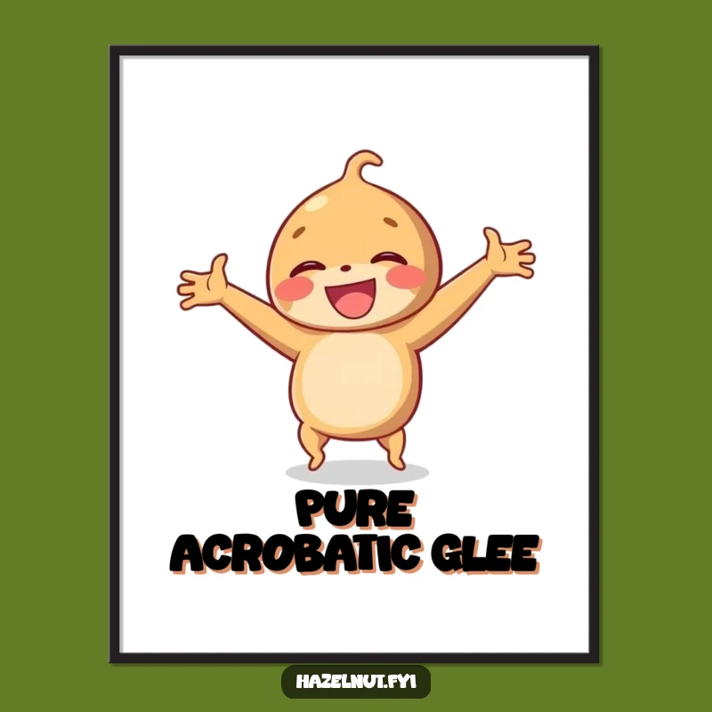 Funny Hazelnut Cartwheel Poster: Bring Joyful Energy to Your Walls!