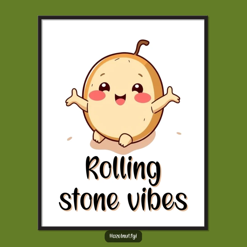 Funny Rolling Hazelnut Poster: Add Hilarious Momentum to Your Walls