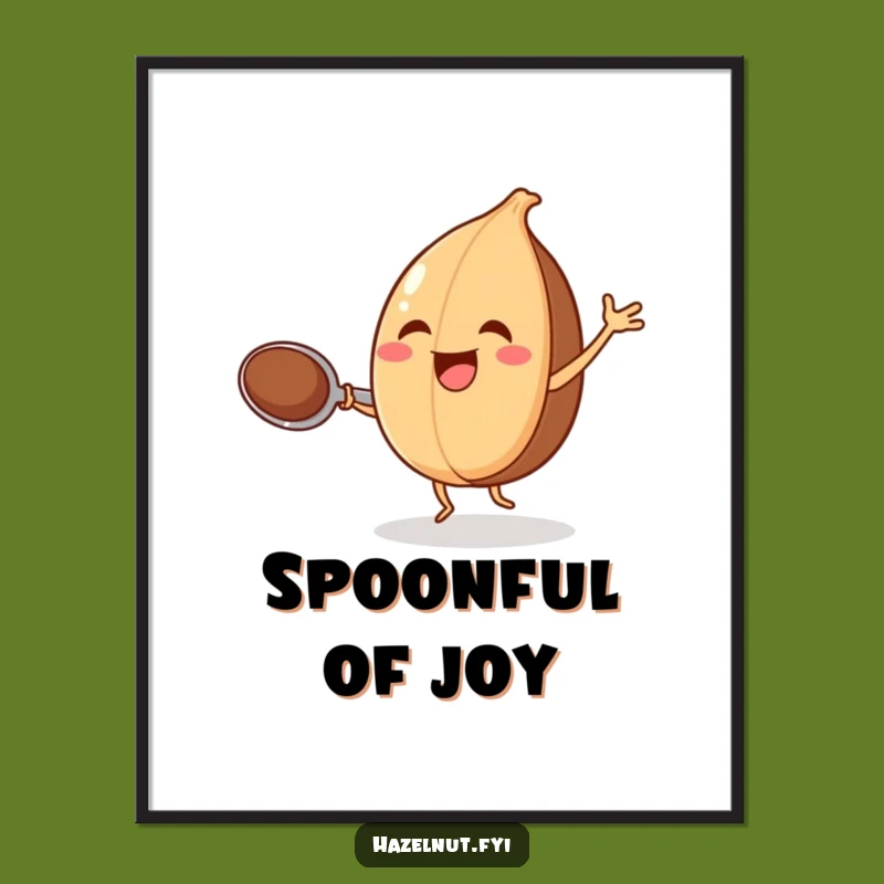 Funny Hazelnut Dance Poster: Bring Kitchen Merriment to Your Walls!