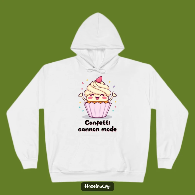 Funny Cupcake Confetti Hoodie - Cozy & Festive Gift for Celebration Lovers