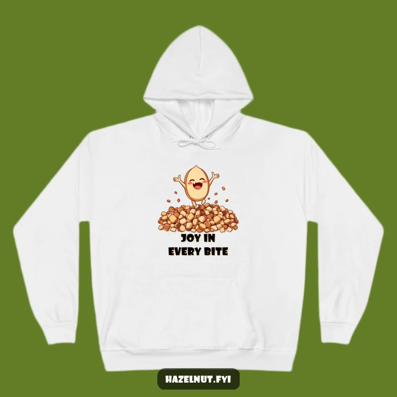 Funny Excited Hazelnut Hoodie - Cozy Joyful Character Comfort Gift