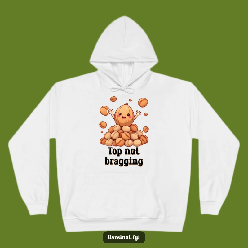 Funny Happy Hazelnut Hoodie: Cozy Roasted Nut Pile Wave Funny Gift