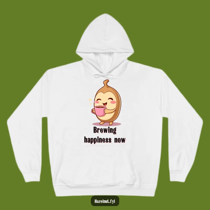 Funny Winking Hazelnut Hoodie - Cozy Cheerful Character Comfort Gift