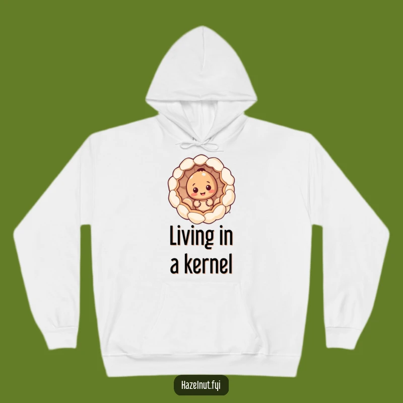 Cozy Hazelnut Popcorn Hoodie: Warmth and Humor Inside
