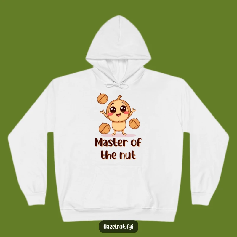 Funny Juggling Hazelnut Hoodie - Cozy Playful Character Comfort Gift