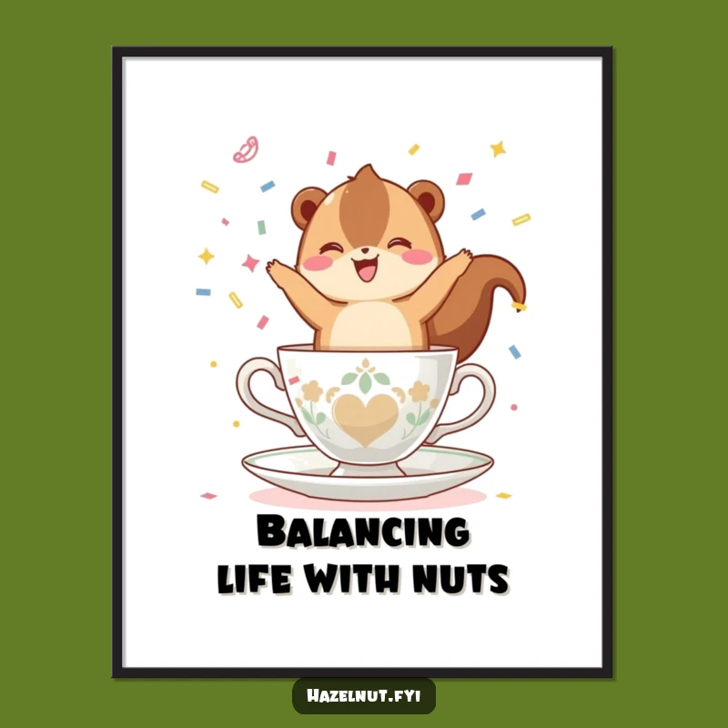 Free Printable Wall Art: Joyful Hazelnut Confetti Balance Decor, DIY Downloadable Poster!