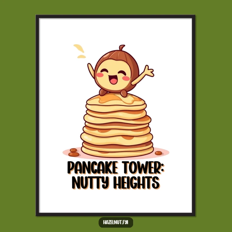 Free Printable Wall Art: Hazelnut Pancake Pose Funny Downloadable Art