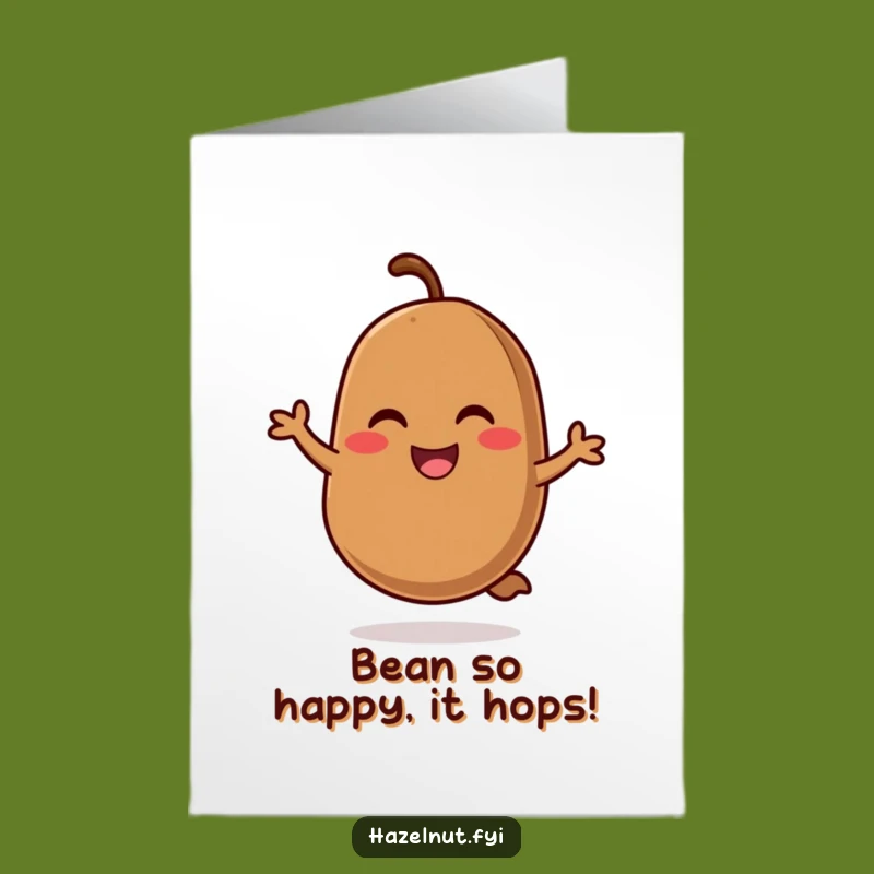 Free Printable Birthday Card: Funny Coffee Bean Hop - Hilarious Downloadable Gift!
