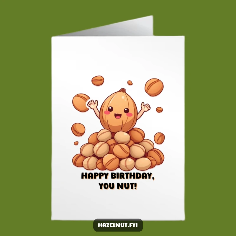 Free Printable Birthday Card: Happy Hazelnut Waves from Nut Pile